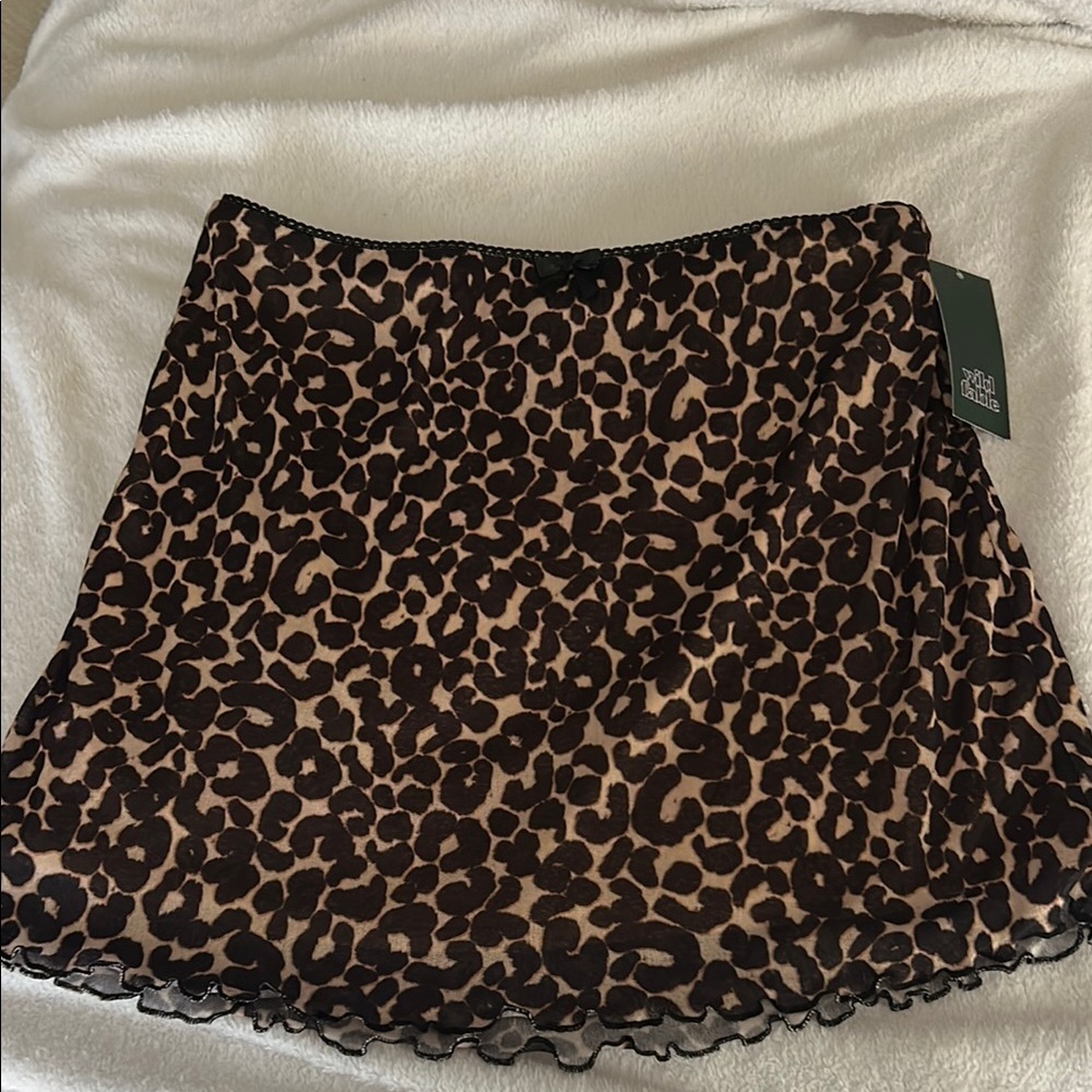 Leopard Print Mini Skirt